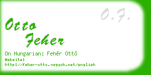 otto feher business card