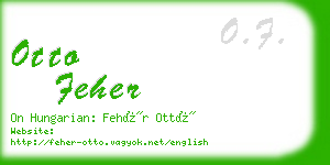 otto feher business card